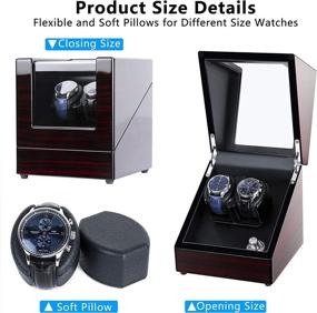img 1 attached to Kalawen Automatic Watch Winder Box With Quiet Motor And 5 Rotation Modes For Rolex And Other Automatic Watches