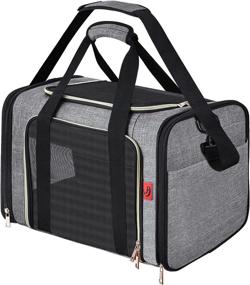 img 4 attached to 🐱 CaiDieNu Large Cat Carrier Pet Carrier: Airline Approved, Foldable and Spacious for Small to Medium Dogs and Cats, up to 22 lbs