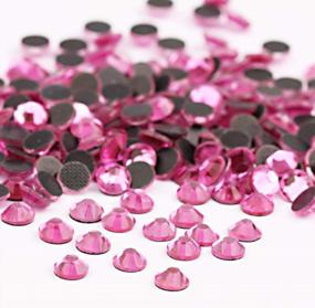 img 4 attached to Dazzle Your Projects With Beadsland'S Dark Pink Crystal Hotfix Rhinestones In SS10/3Mm - 1440Pcs/Pkg!