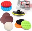 11pc 7in hook & loop sanding buffing pad for drill grinder rotary pth006c toolman logo