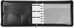 img 1 attached to MUDOR 7 Ring Business Check Binder With Zipper, Premium PU Cover Check Registers For Personal Checkbook , 600 Checks Capacity For 9" X 13" Sheets (Black)