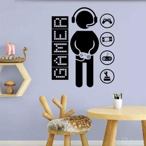 img 2 attached to Gaming Wall Decals - Controller Video Game Wall Sticker for Playroom & Boys Room Decor - Wall Decals for Boys Bedroom - DIY Wall Art