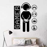 gaming wall decals - controller video game wall sticker for playroom & boys room decor - wall decals for boys bedroom - diy wall art logo