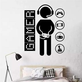 img 4 attached to Gaming Wall Decals - Controller Video Game Wall Sticker for Playroom & Boys Room Decor - Wall Decals for Boys Bedroom - DIY Wall Art