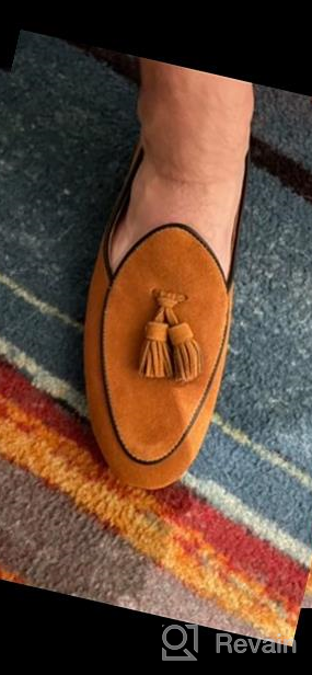 img 1 attached to 👞 Men's Vintage Loafers Belgian Slip-Ons by Journey West - Classic Shoes for a Sophisticated Look review by Herb Guevara