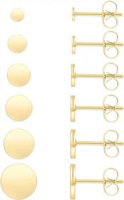 img 4 attached to Stylish And Durable: Unisex 6 Pairs Of Sleek Surgical Steel Dot Stud Earrings For Every Occasion