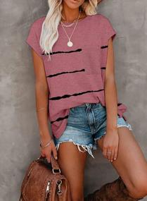 img 3 attached to Womens Casual Batwing Short Sleeve Tops With Pocket - Loose Tees Shirts For Summer By Biucly