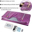 fencia digital heat sauna blanket - purple, waterproof with safety switch and 110v 2 zone anti-aging beauty machine for body spa logo