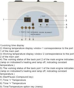 img 2 attached to Fencia Digital Heat Sauna Blanket - Фиолетовый, водонепроницаемый с защитным выключателем и 110V 2 Zone Anti-Aging Beauty Machine для Body Spa