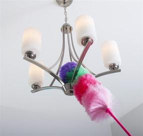 img 1 attached to 🧹 Kitchen + Home Large Static Duster - 27'' Inch Electrostatic Feather Duster: Powerful Dust Attraction! - Assorted Colors for Convenient Delivery