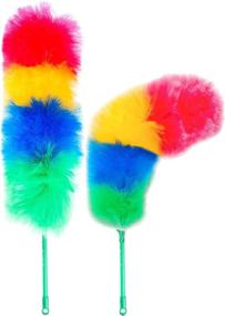 img 3 attached to 🧹 Kitchen + Home Large Static Duster - 27'' Inch Electrostatic Feather Duster: Powerful Dust Attraction! - Assorted Colors for Convenient Delivery