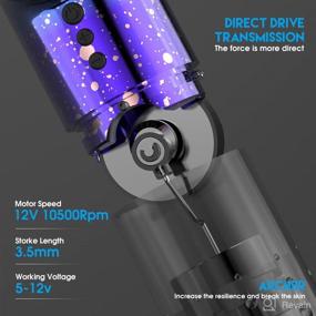 img 2 attached to Mast Archer Wireless Tattoo Machine with Rotary Pen Style, 🖋️ Coreless Motor and 2,000mAh Battery Power (Stroke Length 4.2 - Black)