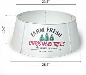 img 2 attached to Upgrade Your Christmas Tree With Hallops Galvanized Tree Collar - Adjustable Metal Skirt For Large To Small Trees (White, Standard)