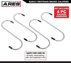 img 3 attached to 🔧 ARES 18063-4-Piece Stainless Steel Brake Caliper Hanger Set - Hooks with Rubber Tips for Securely Restraining Brake Calipers and Minimizing Risk of Brake Hose Damage