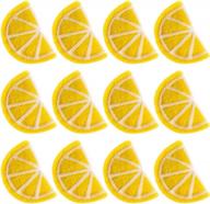 плюшевый набор из шерстяного войлока с ломтиками лимона - идеально подходит для поделок своими руками, летнего декора, сувениров для вечеринок и аксессуаров для фермерского дома логотип