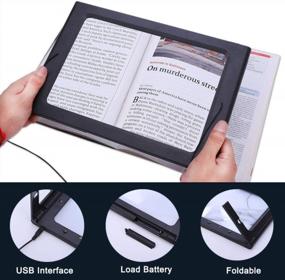 img 2 attached to Convenient Hands-Free 3X Magnifying Glass With LED Light For Senior Readers – Portable And Foldable