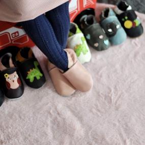 img 2 attached to Мягкая кожаная обувь для младенцев и малышей с дизайном черепа от SAYOYO