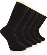 laetan mens socks, european bamboo dress socks, (black, brown, beige, navy, crew size) (brown (5 pairs)) logo