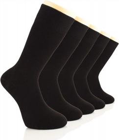 img 1 attached to LAETAN Mens Socks, European Bamboo Dress Socks, (Black, Brown, Beige, Navy, Crew Size) (Brown (5 Pairs))