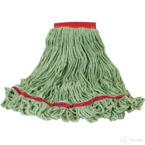 img 1 attached to 🧽 Rubbermaid Commercial Small Wet Mop Head, Green, 5-inch Headband - FGC15106GR00 Swinger