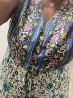 img 1 attached to TEMOFON Women's Summer Bohemian Casual Floral Print Maxi Dress with Short Sleeves, Sizes S-2XL review by Jason Yancy