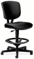 💺 stylish and comfortable hon volt softhread leather office stool: perfect for standing desks, black логотип
