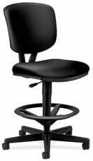 img 1 attached to 💺 Stylish and Comfortable HON Volt SofThread Leather Office Stool: Perfect for Standing Desks, Black