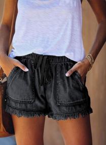 img 3 attached to Comfortable And Stylish Women'S Elastic Waist Shorts With Pockets In Sizes S-3XL - Acelitt