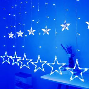 img 4 attached to Transform Your Home With BHCLIGHT'S 138 LED Star String Lights: Perfect For Bedroom Decor, Ramadan, Wedding, Garden And Christmas Decorations In Blue