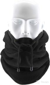 img 2 attached to Premium Heavyweight Tactical Balaclava - Winter Windproof Face Mask for Extreme Cold 🧣 Weather - Thermal Fleece Hood for Motorcycle, Skiing, Snowboarding - Unisex Design (2 PCS)