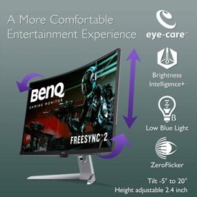 img 2 attached to Enhanced BenQ EX3203R Monitor with FreeSync DisplayHDR - 31.5 Inch, 2560X1440P, Curved Design, HDMI Connectivity