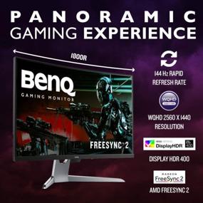 img 3 attached to Enhanced BenQ EX3203R Monitor with FreeSync DisplayHDR - 31.5 Inch, 2560X1440P, Curved Design, HDMI Connectivity