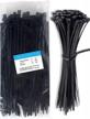 heavy duty 8 inch nylon self-locking cable zip ties - 100 pack in black logo