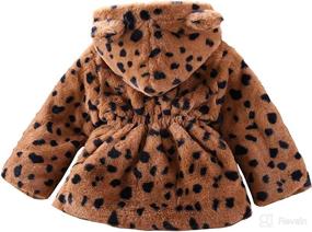 img 2 attached to 🧥 Warm Winter Fleece Coat for Toddler Girls: Kids Hooded Faux Fur Jacket for Baby's Outwear