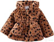 🧥 warm winter fleece coat for toddler girls: kids hooded faux fur jacket for baby's outwear logo