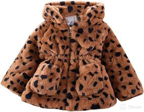 img 4 attached to 🧥 Warm Winter Fleece Coat for Toddler Girls: Kids Hooded Faux Fur Jacket for Baby's Outwear