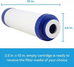 img 2 attached to SpiroPure 10X2.5 Empty Refillable Filter Cartridges With Polyester Pads (Case Of 12)
