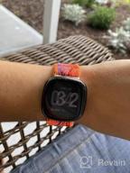 img 1 attached to Fitbit Versa 3 Smartwatch Replacement Band: TOYOUTHS Elastic Nylon Fabric Strap For Women & Men review by Eric Longoria