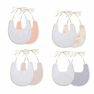 4-pack reversible cotton baby bibs for girls, waterproof & handmade, suitable for drooling, 0-12 months (floral multicolor-7) logo