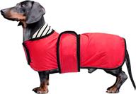 🐶 premium dachshund dog raincoat - reflective bar, water resistant, adjustable vest - stylish raincoats for dogs логотип