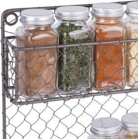 img 1 attached to 🌾 DII Vintage Rustic Farmhouse Decorative Metal Pantry Spice Rack Organizer, 2 Tier Spice Rack - 9.45L x 2.3W x 10H