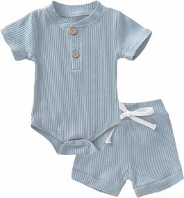 img 4 attached to Adorable Toddler Baby Boy Summer Outfits | Short Baby Boy Clothes For Infants | OKlady Summer Clothes Collection