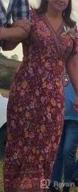 img 1 attached to Women'S Bohemian Floral V Neck Wrap Maxi Dress For Beach Party Split Short Sleeve review by Beth Smith