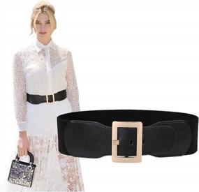 img 4 attached to Stylish And Comfortable SUOSDEY Elastic Waist Belt For Women - Perfect For Dresses And More!