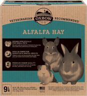 🐇 oxbow animal health alfalfa hay - premium all natural hay for young, pregnant, or nursing small pets - 9 lb. logo