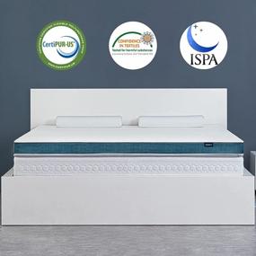 img 1 attached to Molblly 3 Inch Gel Memory Foam Mattress Topper With Removable Soft Cover - CertiPUR-US Certified Pressure Relief Bed Mattress In A Box, 54" X 75