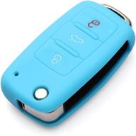 9 moon® silicone remote flip key fob silicone case cover for vw volkswagen new interior accessories логотип