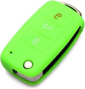 img 1 attached to 9 Moon® Silicone Remote Flip Key FOB Silicone Case Cover For VW Volkswagen New Interior Accessories