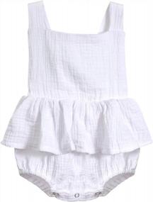 img 4 attached to Newborn Baby Girl Summer Romper - Oklady Infant One-Piece Bodysuits