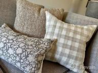 img 1 attached to 2-Pack Grey & White Checker Plaid Gingham Throw Pillow Covers - Farmhouse Classic Rustic Decor For 18X18 Inch Cushions review by Aries Reed